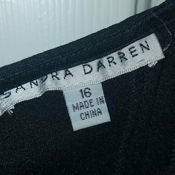 Sandra Darren size 16, blk w/cheetah print dress - Picture 4 of 7